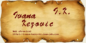 Ivana Kezović vizit kartica